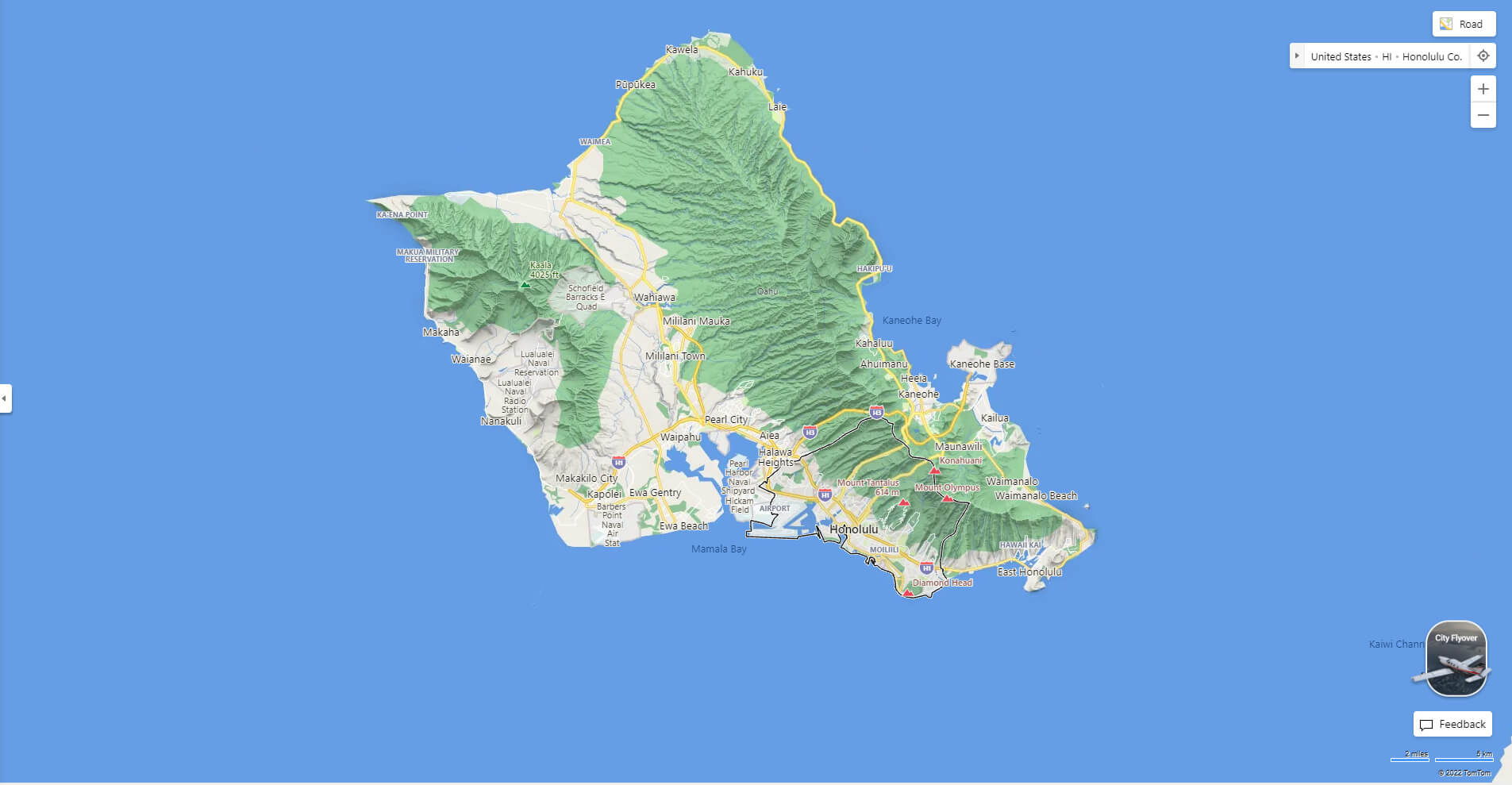 Honolulu Map Hawaii